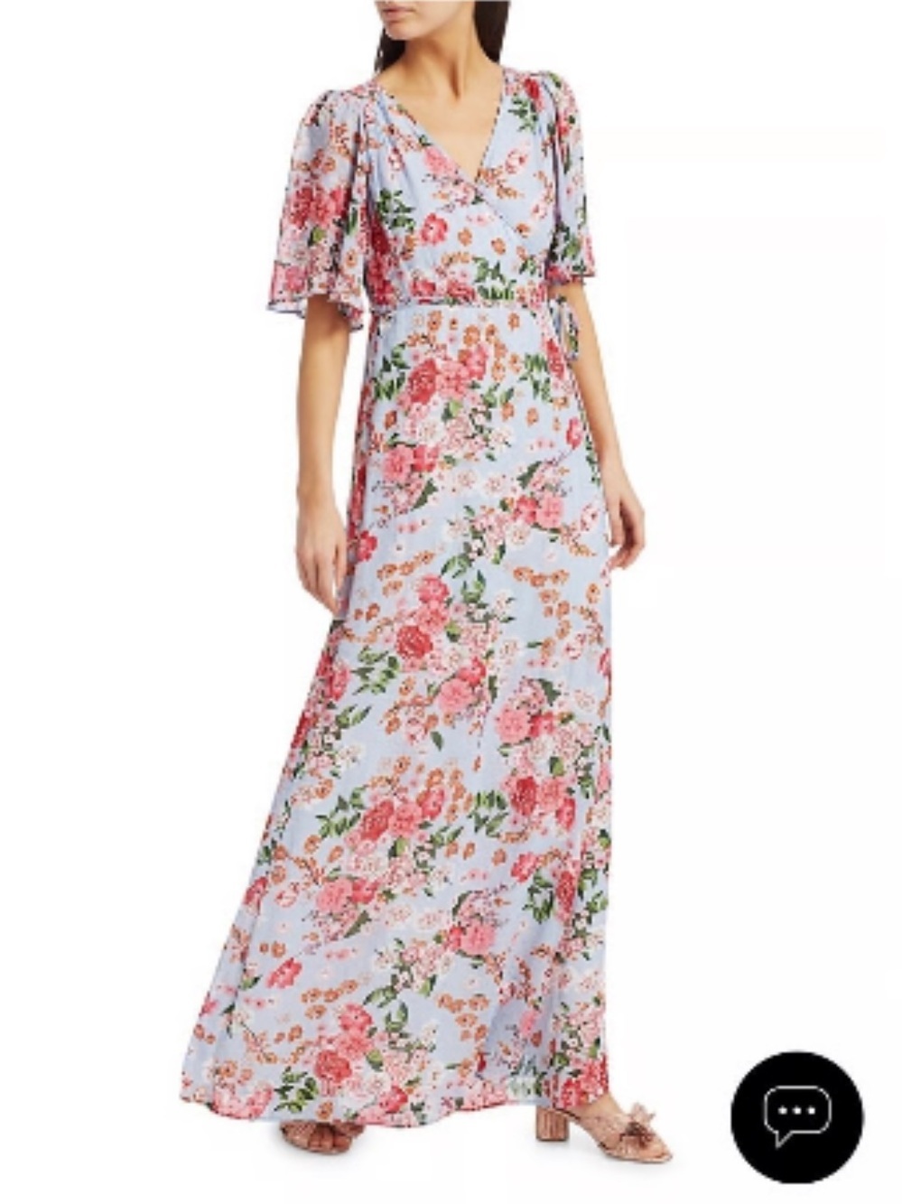 NWT The byTimo Summer of Love Floral Long Wrap Dress Size XS
